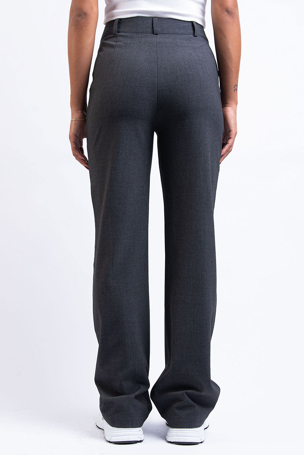 Nova 02High Straight Suit Pants - Dark Grey