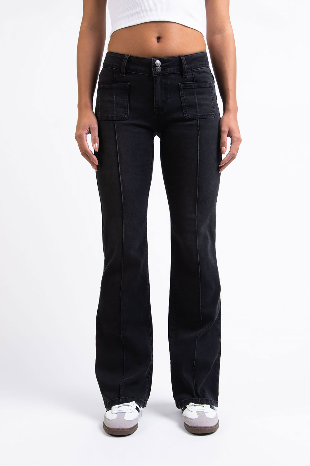 Claire 01Low Bootcut Jeans - Black