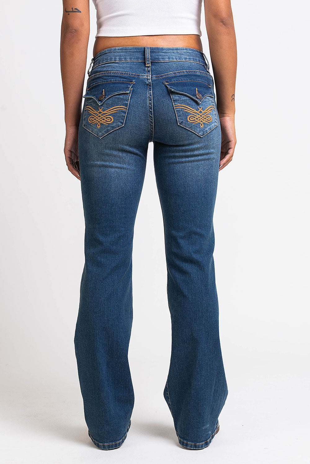 Claire 02Low Bootcut Jeans - Vintage Blue