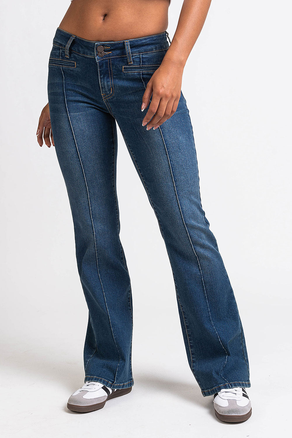 Claire 02Low Bootcut Jeans - Vintage Blue