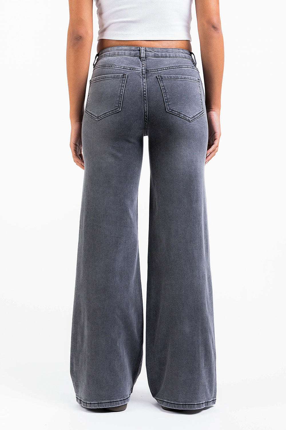 Taylor 03Low Wide Jeans - Washed Black