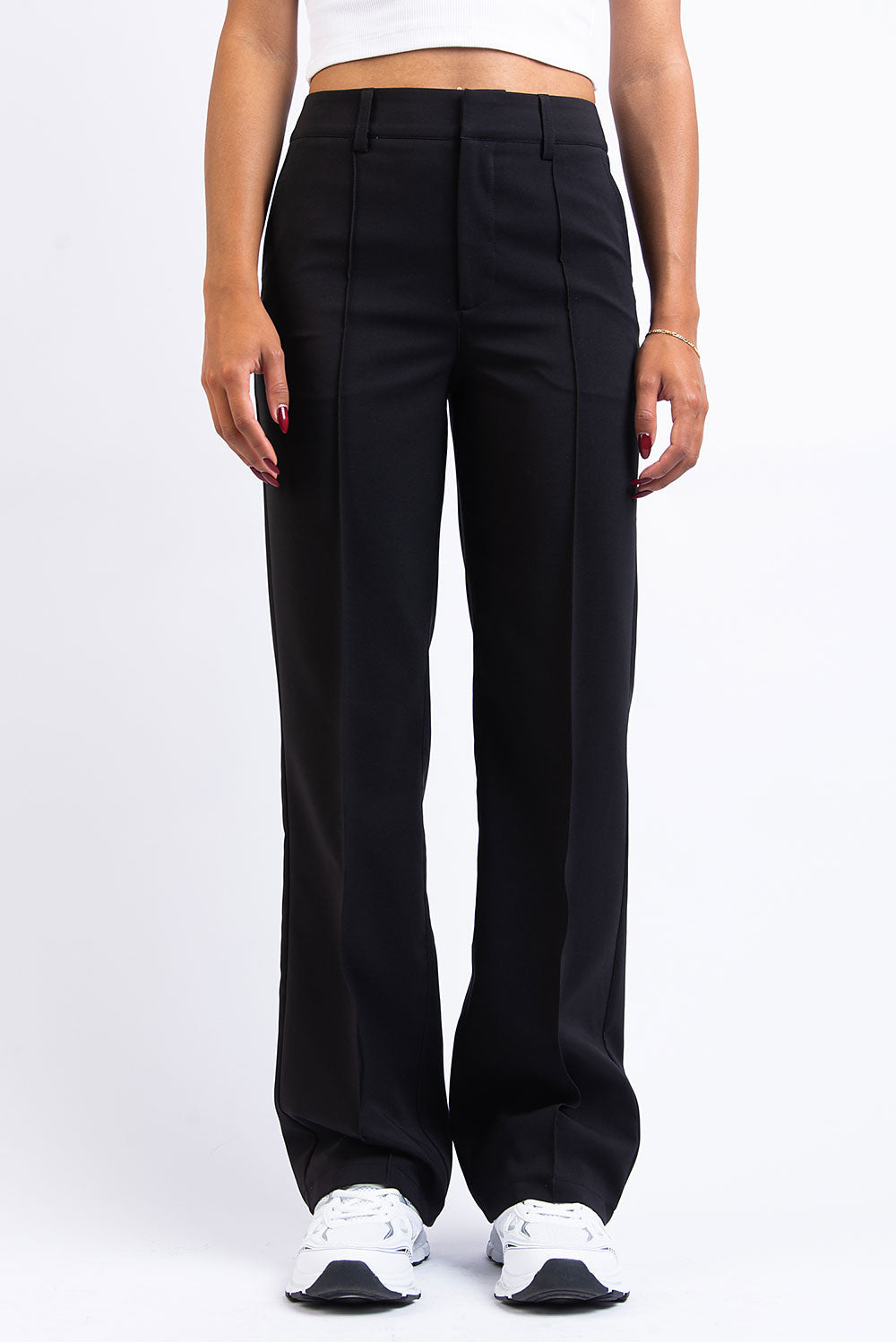 Nova 02High Straight Suit Pants - Black