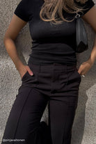 Drew 02Mid Straight Suit Pants - Black