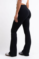 Geri 01High Bootcut Leggings - Black