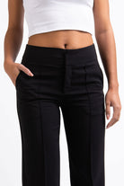Mabel 01Mid Straight Suit Pants - Black
