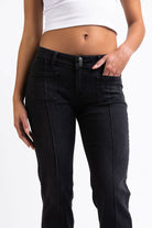 Claire 01Low Bootcut Jeans - Black