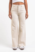 Disa 01High Straight Jeans - Beige