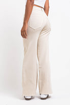 Disa 01High Straight Jeans - Beige