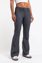 Bonnie 03Low Bootcut Suit Pants - Grey