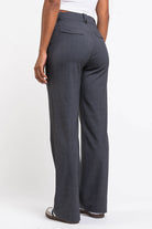 Bonnie 02High Straight Suit Pants - Grey