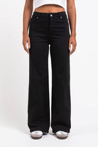 Disa 01High Straight Jeans - Black