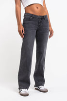 Dina 02Low Straight Jeans - Washed Black