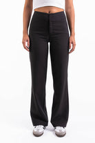Mabel 03Mid Straight Suit Pants - Black