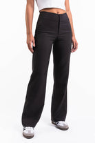 Mabel 03Mid Straight Suit Pants - Black