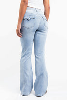 Claire 01High Bootcut Jeans - Bleach Blue