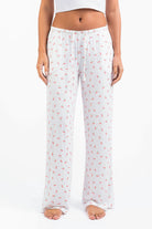 Mel 09Mid Straight Lounge Pants - Cherry