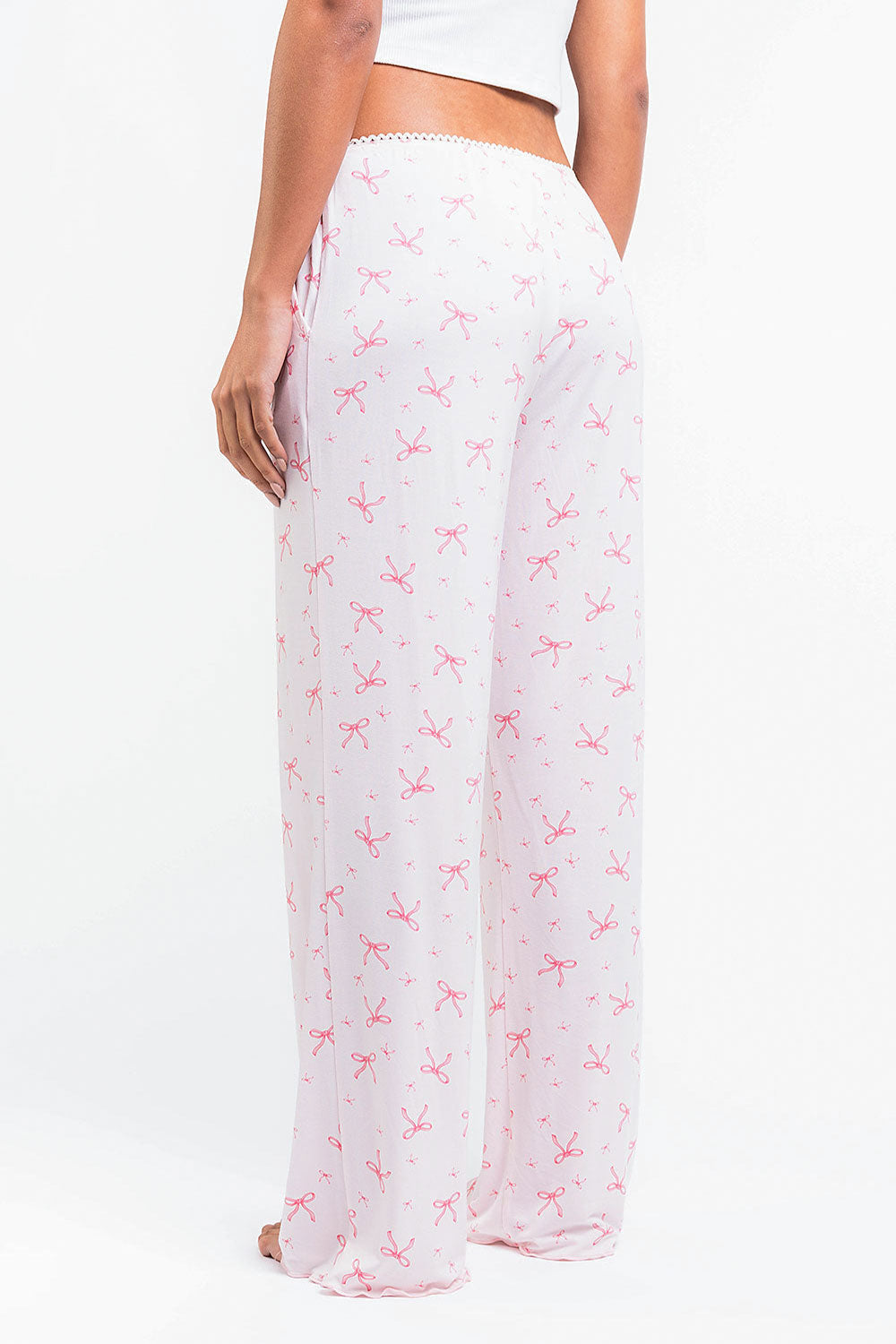 Mel 09Mid Straight Lounge Pants - Bow