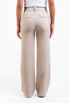 Bonnie 02High Straight Suit Pants - Beige