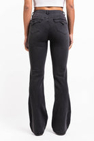 Claire 04High Bootcut Jeans - Washed Black