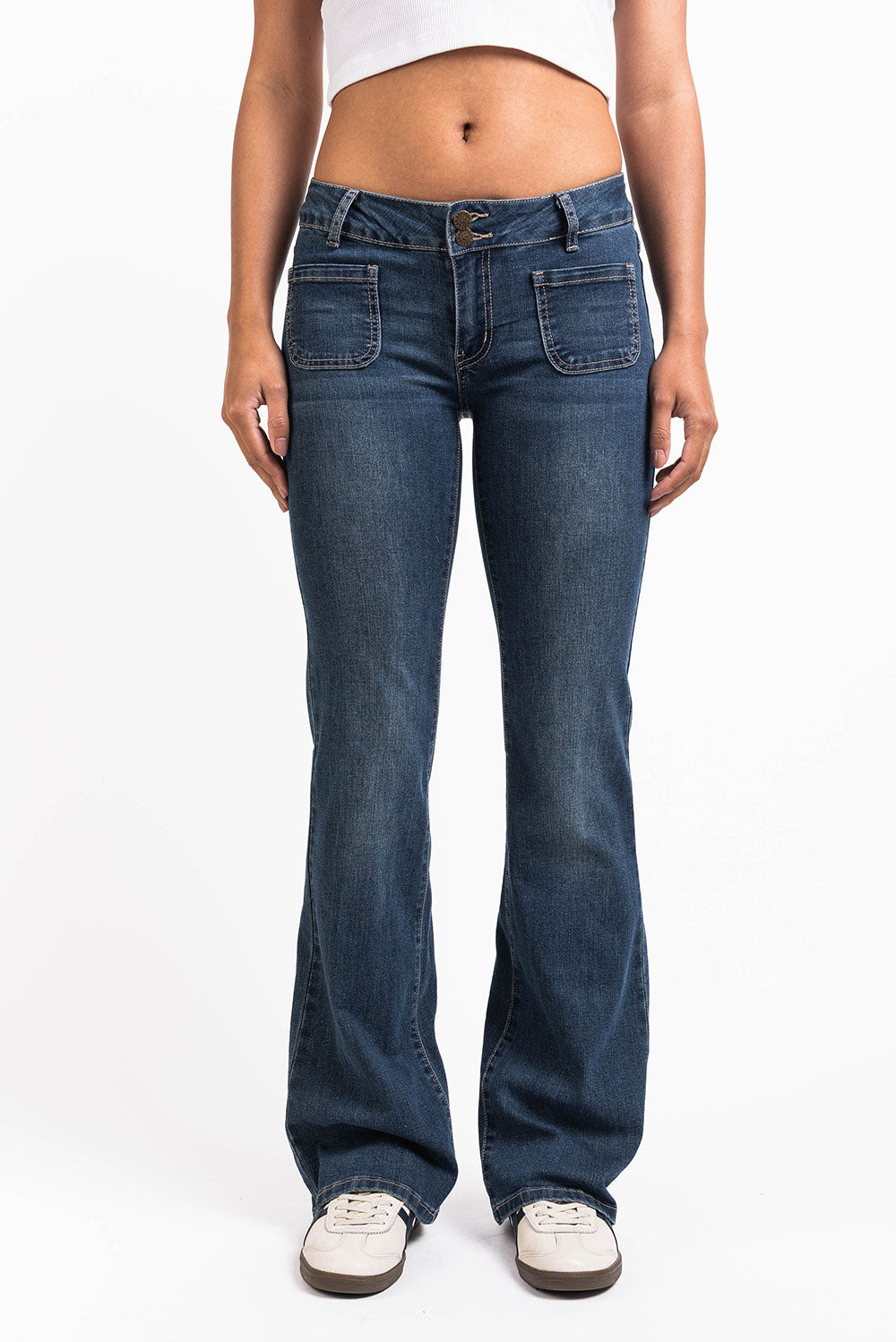 Claire 04Low Bootcut Jeans - Vintage Blue