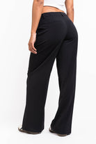 Thilde 01Low Wide Suit Pants - Black