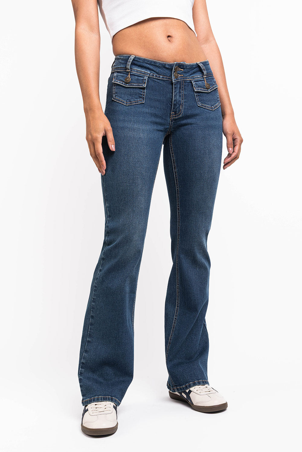 Celine 01Low Bootcut Jeans - Vintage Blue