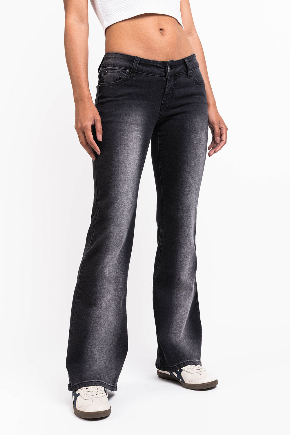 Taylor 02 Bootcut Jeans - Washed Black
