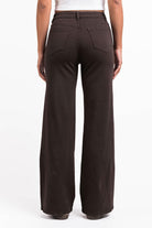 Disa 01High Straight Jeans - Dark Brown