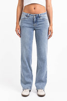 Dina 03Low Straight Jeans - Mid Blue