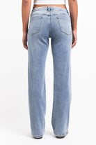Dina 03Low Straight Jeans - Mid Blue