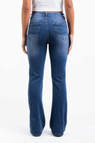 Ingrid 02High Flared Jeans - Mid Blue